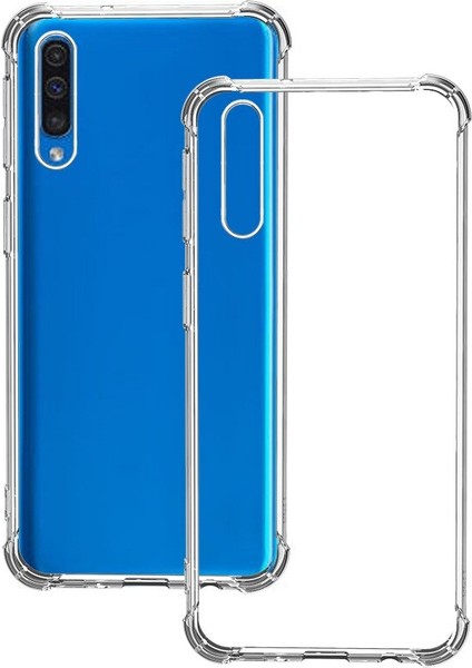 Samsung Galaxy M30 Antişok Koruyucu Şeffaf Sert Silikon Kapak