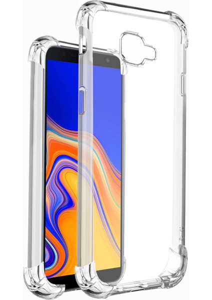 Samsung Galaxy J4+ Plus Antişok Koruyucu Şeffaf Sert Silikon Kapak