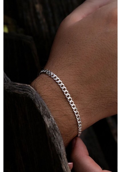 925 Ayar Gümüş 3.5 mm Gurmet Modeli Erkek Gümüş Bileklik fiyatları