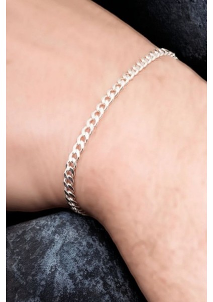 925 Ayar Gümüş 3.5 mm Gurmet Modeli Erkek Gümüş Bileklik modelleri