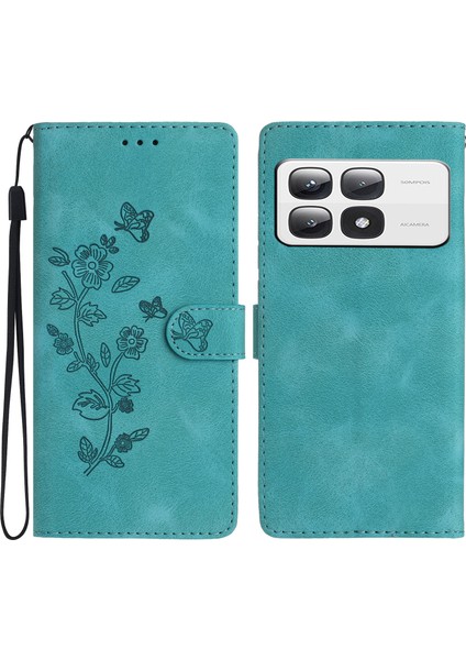 Xiaomi 14T Pro Bilek Kayışlı Deri Telefon Kılıfı Cüzdanı (Yurt Dışından)