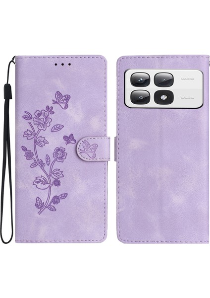 Xiaomi 14T Pro Bilek Kayışlı Deri Telefon Kılıfı Cüzdanı (Yurt Dışından)