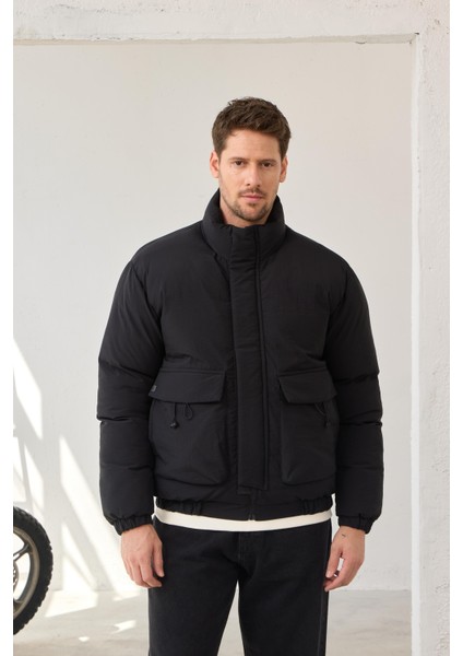 Erkek Torba Cepli Mont Siyah - 3821DNGR fiyatları