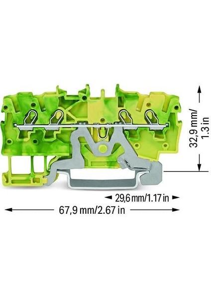 2000-1407 4 Iletkenli Topraklı Klemens 1 Mm²