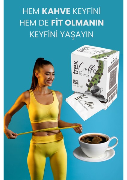 TrexTea Trex Coffee collogen (kolejen) takviyeli 30 şase 30 günlük kullanım