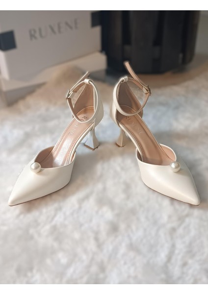 Earl Inci Toka ve Bant Detaylı Stiletto 8cm Gelin Ayakkabısı fiyatları