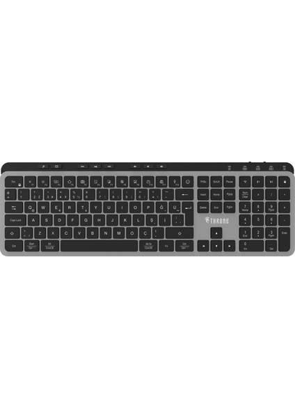 Elite K1 Sessiz Switch 110+8 Multimedya Tuşlu Windows & Macos Uyumlu Premium Alüminyum-Metal Kablosuz Ofis Klavyesi (2.4ghz + Çift Bluetooth Profili)