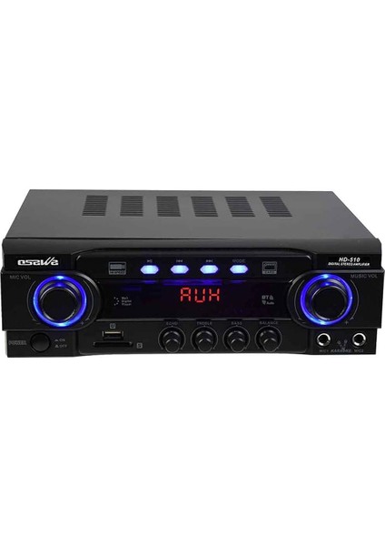 Starktech Osawa HD-510 Profesyonel 100 Watt Stereo 2X50 Watt USB Bluetooth Aux 2 Mikrofon Girişli Amplifikatör