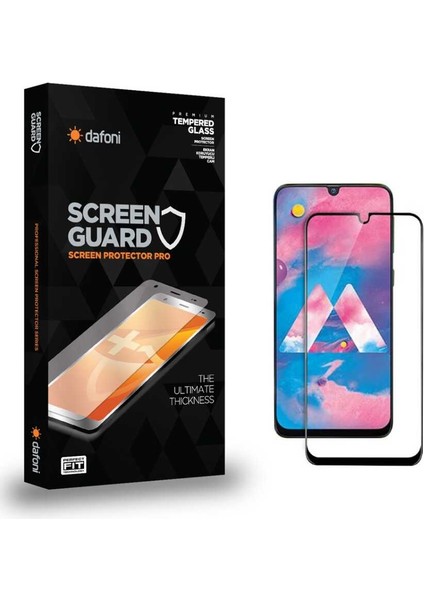 Samsung Galaxy M30 Tempered Glass Premium Full Siyah Cam Ekran Koruyucu