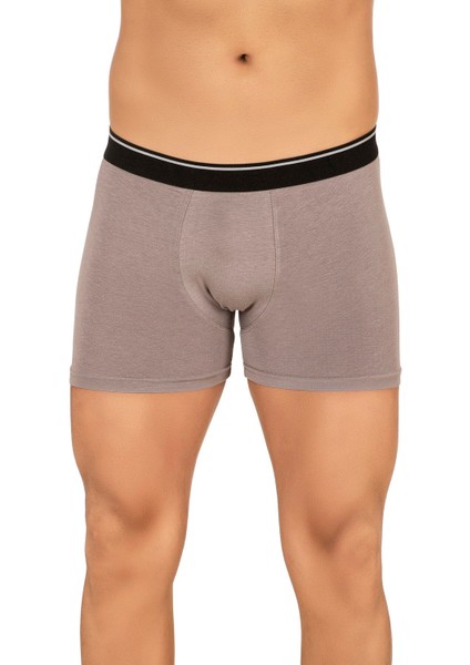 Erkek Modal Pamuklu Boxer Şort | Gri K11256