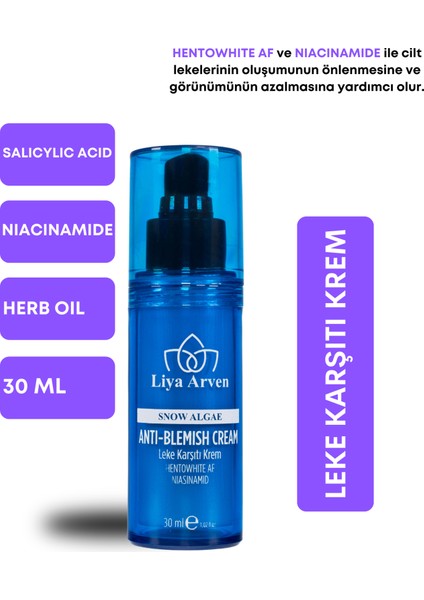 Liya Arven Leke Karşıtı Ton Eşitleyici Salıcylıc Asit Krem - 30 ml