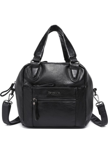 Yıkama Deri Askılı Kadın El Çantası 21K Barcelona 1905