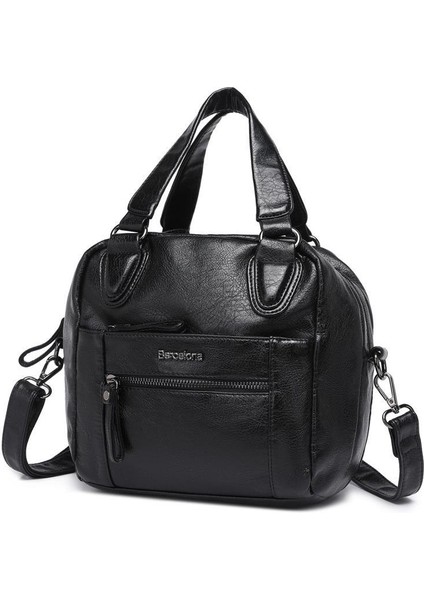 Yıkama Deri Askılı Kadın El Çantası 21K Barcelona 1905 modelleri