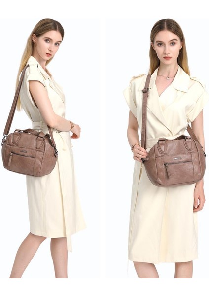 Yıkama Deri Askılı Kadın El Çantası 21K Barcelona 1905 indirimleri