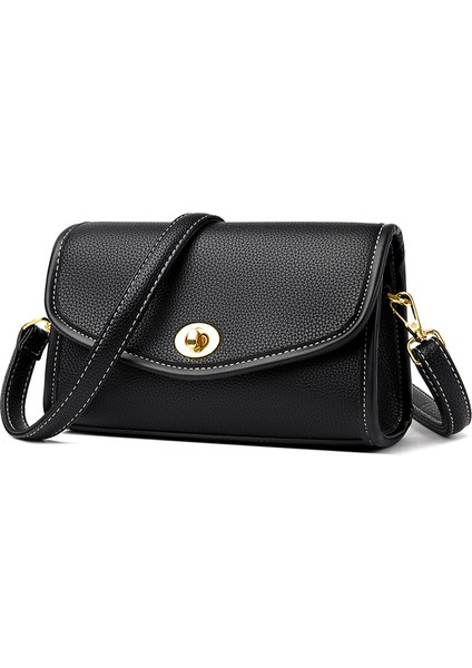 Basit Banliyö Crossbody Çanta Yumuşak Deri Omuz Çantası (Yurt Dışından)