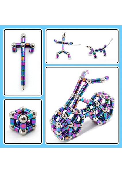 Kiddozone Toy Çoklufonksiyonlu Balo Noktası Stili Metal Kalemi Magnetik Kalemi Neodymium Manyetik Mıknatıs Toplar Bina Blok Bilye Bulmaca Sıkıştırma Toplam Oyuncular (Yurt Dışından)