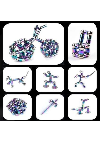 Kiddozone Toy Çoklufonksiyonlu Balo Noktası Stili Metal Kalemi Magnetik Kalemi Neodymium Manyetik Mıknatıs Toplar Bina Blok Bilye Bulmaca Sıkıştırma Toplam Oyuncular (Yurt Dışından)