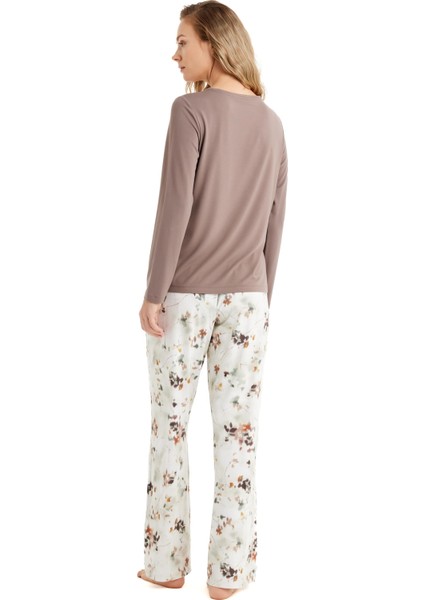 Kadın Uzun Kol Vizon Viskoz Pijama Takım C8T1N6O15 fiyatları