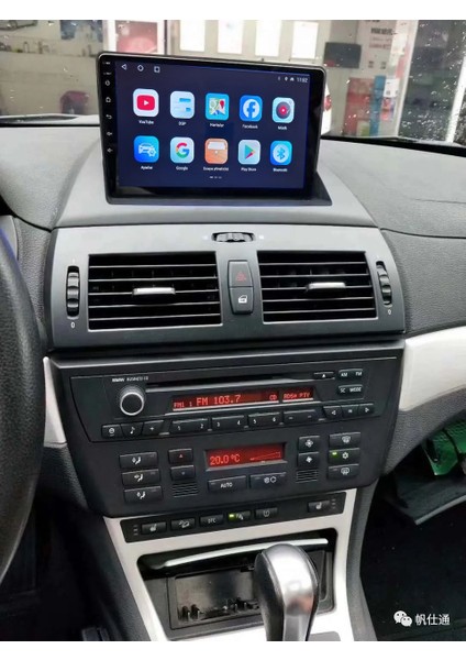 Bmw X3（2003-2010）ANDROID Sürüm 13 Kablosuz Carplay Navigasyon Multimedya 9 Inç Ekran Navigasyon Cihazı 4G Ram + 32GB Hafıza Çerçeve ve arka görüş kamerası ile fırsatları
