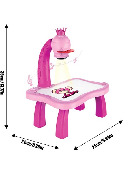 PEACH23 Çocuklar Için Çizim Projektörü | Çocuk Trace And Draw Projektör Oyuncak | Işık ve Müzikli Trace And Draw Çizim Tahtası | Anaokulu, Ev, Okul Için Eğitici Akıllı Eskiz (Yurt Dışından)