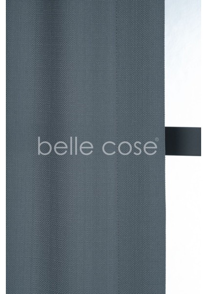 Keten Görünümlü Bohem Tarz Fon Perde Pilesiz Dikim Indigo Mavi fırsatları