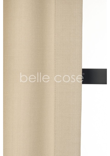 Keten Görünümlü Bohem Tarz Fon Perde Pilesiz Dikim Açık Vizon fırsatları