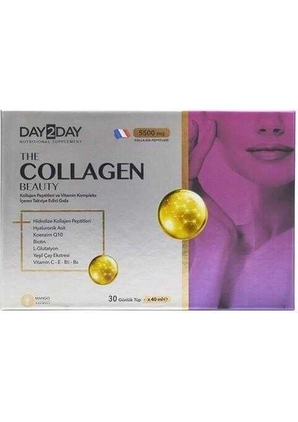 The Collagen Beauty 30 Günlük Tüp - 40 ml 5500 mg Kolajen Peptitleri ve Vitamin Kompleks İçeren Takviye Edici Gıda
