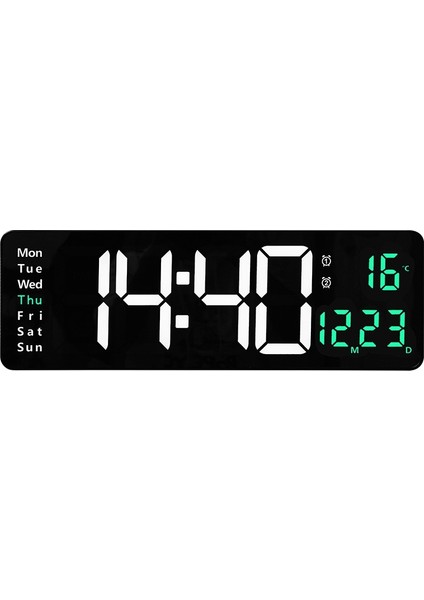 6626 LED Display Dijital Saat, Renk: Yeşil Sıcaklığı 16 Inç Yeşil Sıcaklığı Çok Renkli (Yurt Dışından)