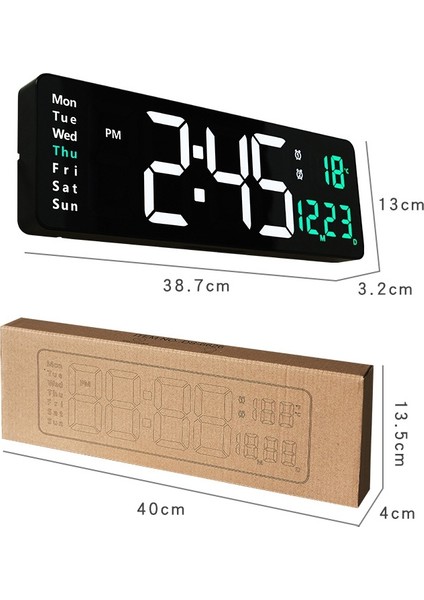 6626 LED Display Dijital Saat, Renk: Yeşil Sıcaklığı 16 Inç Yeşil Sıcaklığı Çok Renkli (Yurt Dışından)