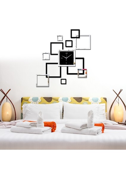 Akrilik Dıy Ayna Duvar Saati Çok Renkli (Yurt Dışından) fiyatları