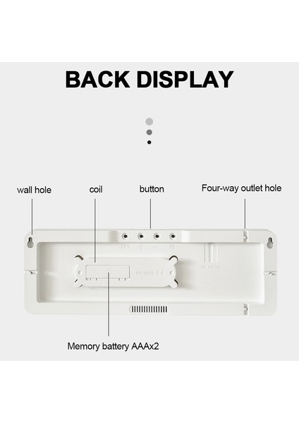 6629 13 Inç LED Oturma Odası Büyük Ekran Duvar Saati 13 Inç Beyaz Kabuk Turuncu Açık Turuncu (Yurt Dışından) modelleri