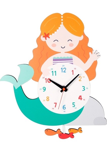 Karikatür Sarsıntı Duvar Saati Çocuk Odası Dekorasyon Duvar Saati Siyah (Yurt Dışından)