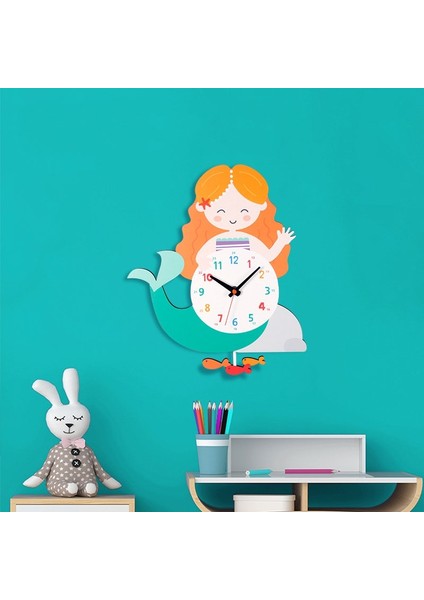 Karikatür Sarsıntı Duvar Saati Çocuk Odası Dekorasyon Duvar Saati Siyah (Yurt Dışından) modelleri