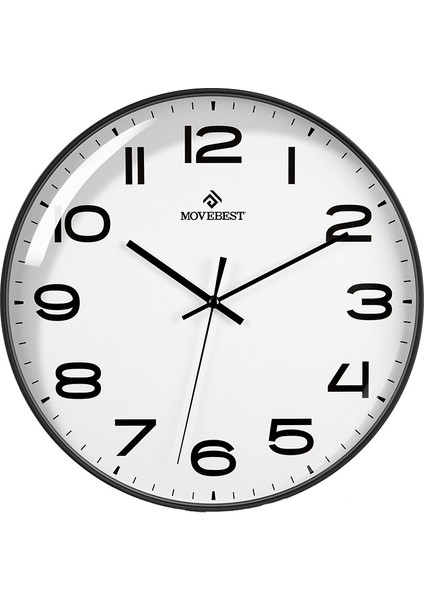 12 Inç Duvar Saati G2001 Beyaz Yüzey Siyah Çerçeve Çok Renkli (Yurt Dışından)