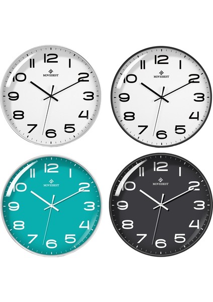 12 Inç Duvar Saati G2001 Beyaz Yüzey Siyah Çerçeve Çok Renkli (Yurt Dışından) fırsatları