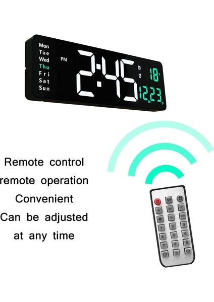 6626 LED Display Dijital Saat, Renk: Beyaz Sıcaklığı 16 Inç Beyaz Sıcaklığı Çok Renkli (Yurt Dışından) fırsatları