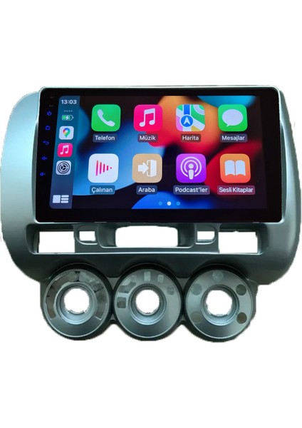 Honda JAZZ 2002-2008 Yıl Manuel Kılma Android Sürüm 13 Kablosuz Carplay Navigasyon Multimedya 9 Inç Ekran 2G Ram +32GB Hafıza Çerçeve ve Arka Görüş Kameras ile fiyatları