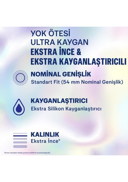 Yok Ötesi Ultra Kaygan İnce Prezervatif 30'lu + Durex Intense Jel 10 ml