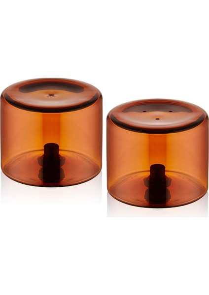 Yuvarlak Tuzluk Biberlik 2li Set Amber 6x5 cm