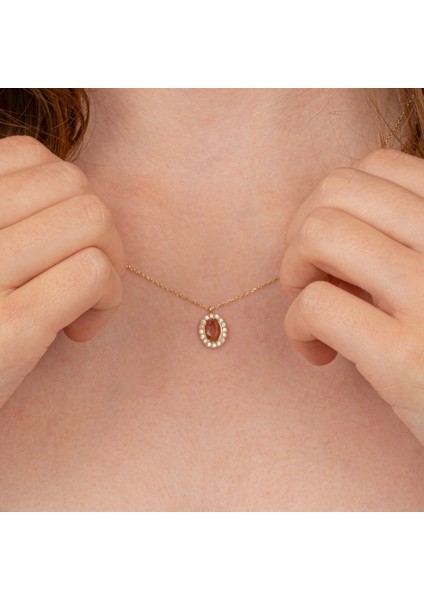 Gümüş Kolye - Gümüş Koyle - Zultanit Oval Taşlı 925 Ayar Gümüş Kolye fiyatları