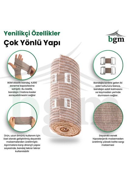 Elastik Bandaj 15 cm -3 Adet- Yüksek Kalite Esneklik ve Dayanıklılık indirimleri