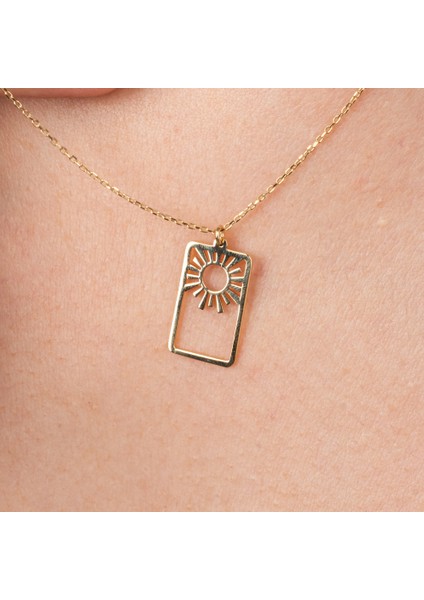 Gümüş Kolye - Güneş 925 Ayar Gümüş Kolye fırsatları