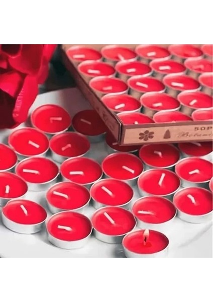 Kırmızı Tealight Mum 25 Adet fiyatları