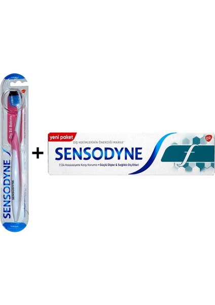Diş Eti Bakımı Diş Fırçası + Sensodyne F Diş Macunu 100 ml (2'li Set)