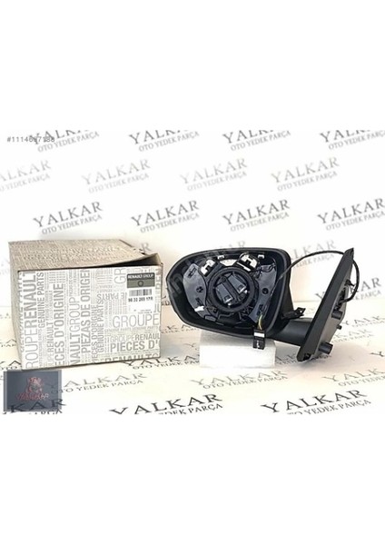 Dacıa Duster Elektrikli Ayna 18-&gt; Astarlı Blıs Sol 963026917R (Oem No: 963026917R)