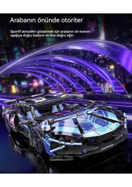 Cyberpunk Spor Araba Yapı Taşı Montaj Serisi Oyuncaklar Erkekler Için Doğum Günü Hediyesi (Yurt Dışından) fırsatları