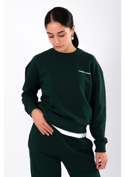 Anxiety Relaxed Fit Sweatshirt Kadın - Yeşil modelleri