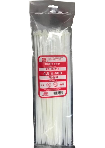 Plastık Kelepce Uzun Yerlı (100 Adet) 4.8X400 mm