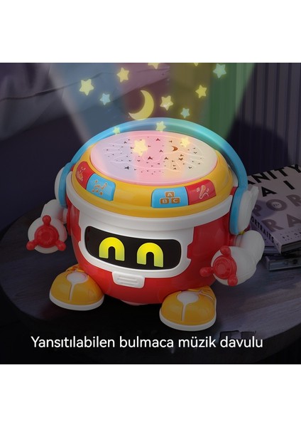 Çocuk Elektrikli Müzik El Davul Erken Eğitim Robot Oyuncak (Yurt Dışından)