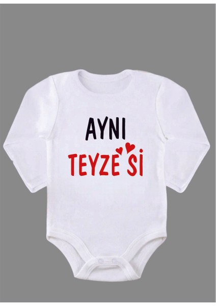 Uzun Kollu Organik Pamuk Baskılı Bebek Body Çıtçıtlı Zıbın ZBN033